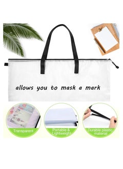 Saintrygo 5 Pcs Art Portfolio Bag 19 x 25 Inches Posters Organizer with Zipper and Handle Art Supply Bag and 5 Pcs A4 Pencil Bags 9 x 13 Inches Art Supplies Storage Bag for Large Posters Artwork Bulletin Board  - Image 3