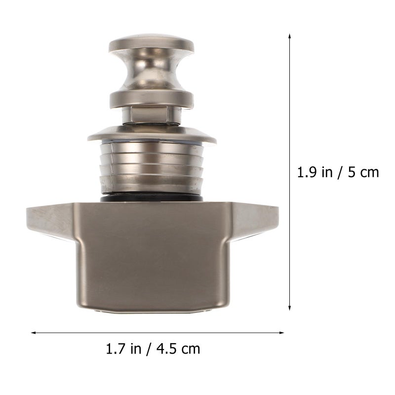Small Zinc Alloy Button Lock Cabinet Door Catch Pearl Nickel Finish For Furniture And Rv - Image 3