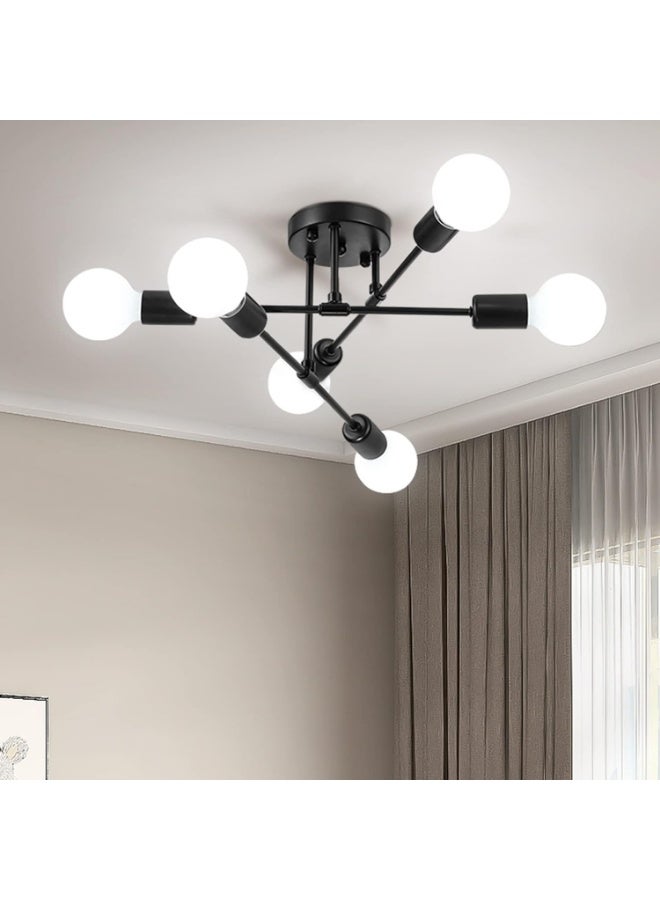 AFN Modern Multi Arm Ceiling Light Fixture with Adjustable Arms, Contemporary Indoor Ceiling Lamp for Living Room Bedroom Dining Area, Energy Efficient Decorative Lighting for Home and Office - Image 1