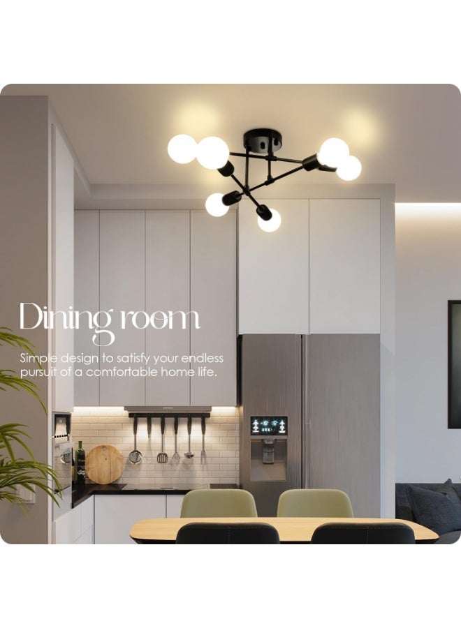AFN Modern Multi Arm Ceiling Light Fixture with Adjustable Arms, Contemporary Indoor Ceiling Lamp for Living Room Bedroom Dining Area, Energy Efficient Decorative Lighting for Home and Office - Image 2