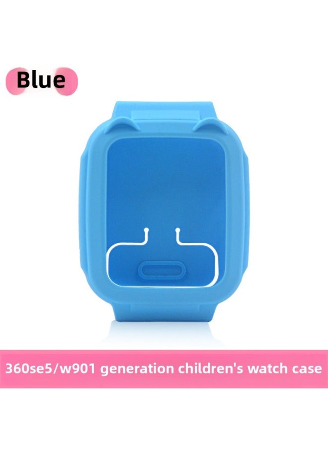 SuitaBle For 360 Kidsren's Watch SE5 Protective Case Strap SE5Plus/Kido B2/B3/8XS Silicone Protective Case-Color:Protective Cover [blue]-Specifications:ApplicaBle: 360 SE5/SE5 Plus/B2/B3/8XS