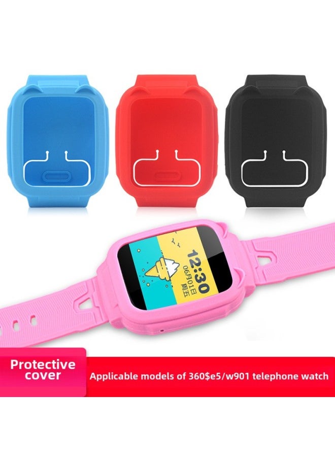 SuitaBle For 360 Kidsren's Watch SE5 Protective Case Strap SE5Plus/Kido B2/B3/8XS Silicone Protective Case-Color:Protective Cover [blue]-Specifications:ApplicaBle: 360 SE5/SE5 Plus/B2/B3/8XS