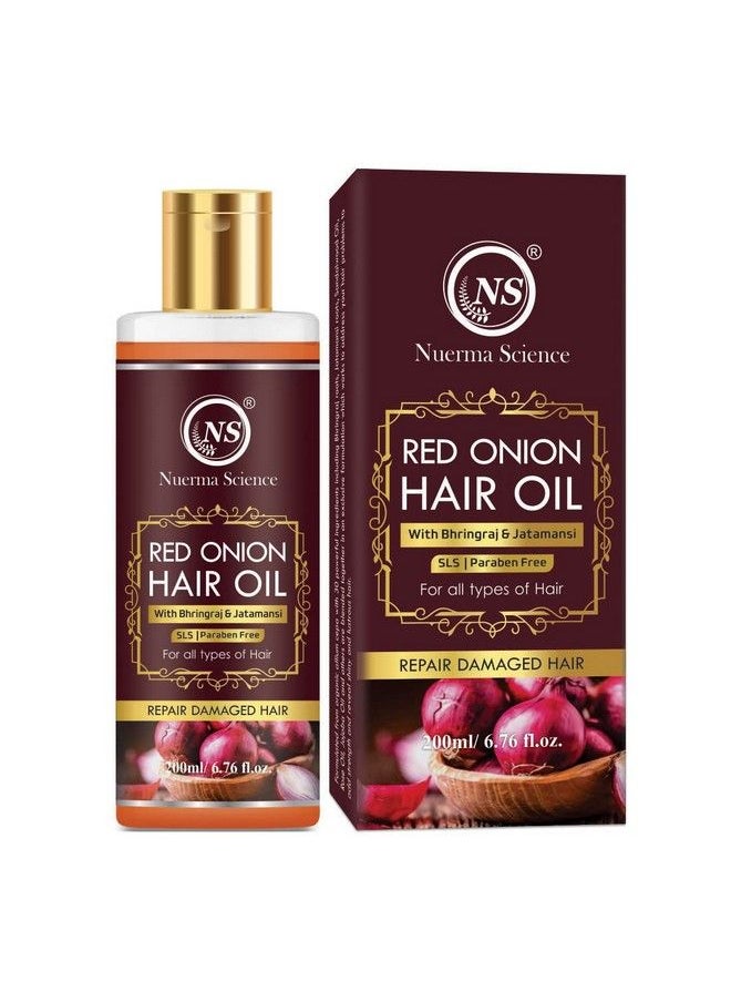 Nuerma Science - Red Onion Hair Oil Enriched With Bhringraj & Jatamansi (200 Ml) - Image 1