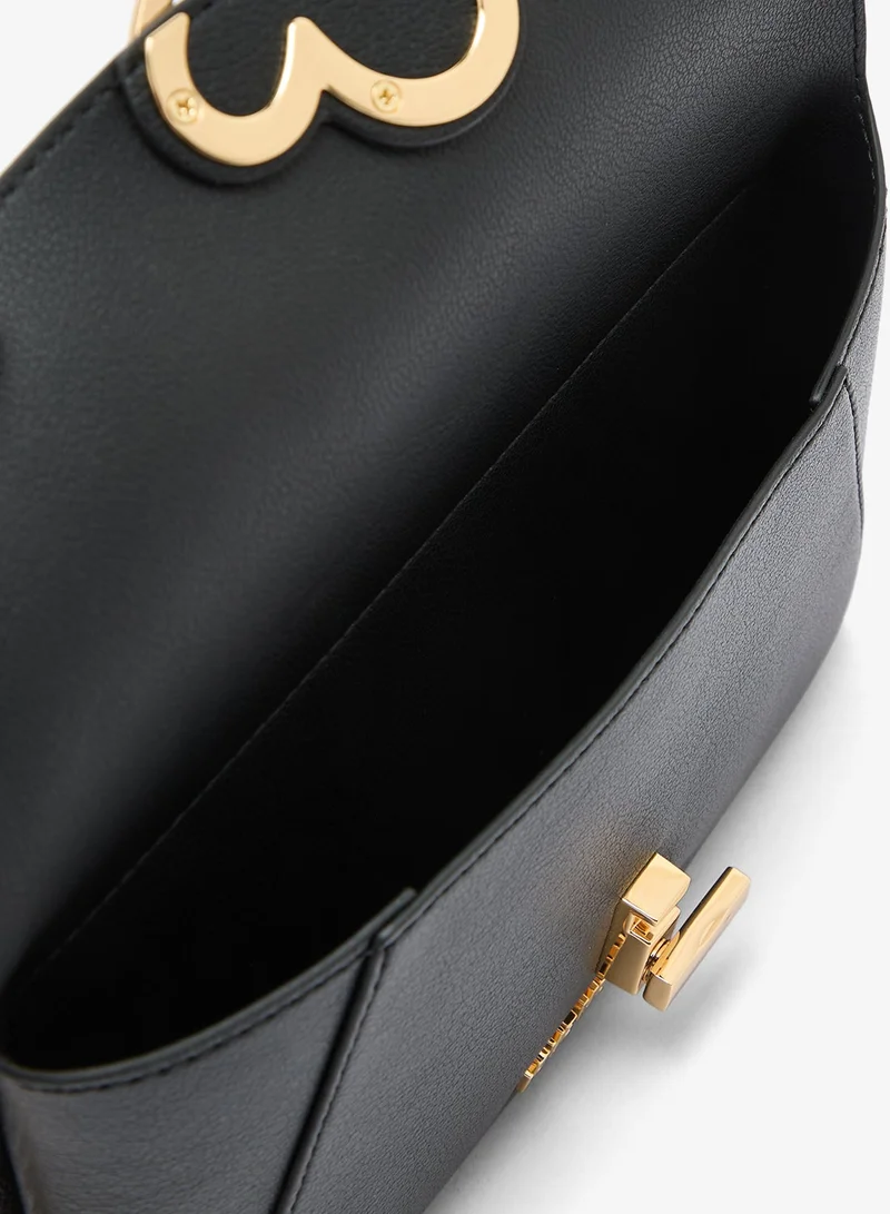 Love Moschino  Heart Turnlock PU Crossbody Bag for Women | Best Price UAE