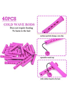 YOROSTAR Purple Perm Rods Set For Natural Hair 40Pcs Plastic Cold Wave Rods Purple Perm Rods For Long Short Hair Rollers Hair Curling Rods For Women Hair Diy Hairdressing Tools（40Pcs Purple）  - Image 4