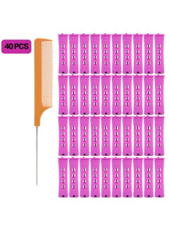 YOROSTAR Purple Perm Rods Set For Natural Hair 40Pcs Plastic Cold Wave Rods Purple Perm Rods For Long Short Hair Rollers Hair Curling Rods For Women Hair Diy Hairdressing Tools（40Pcs Purple）  - Image 5
