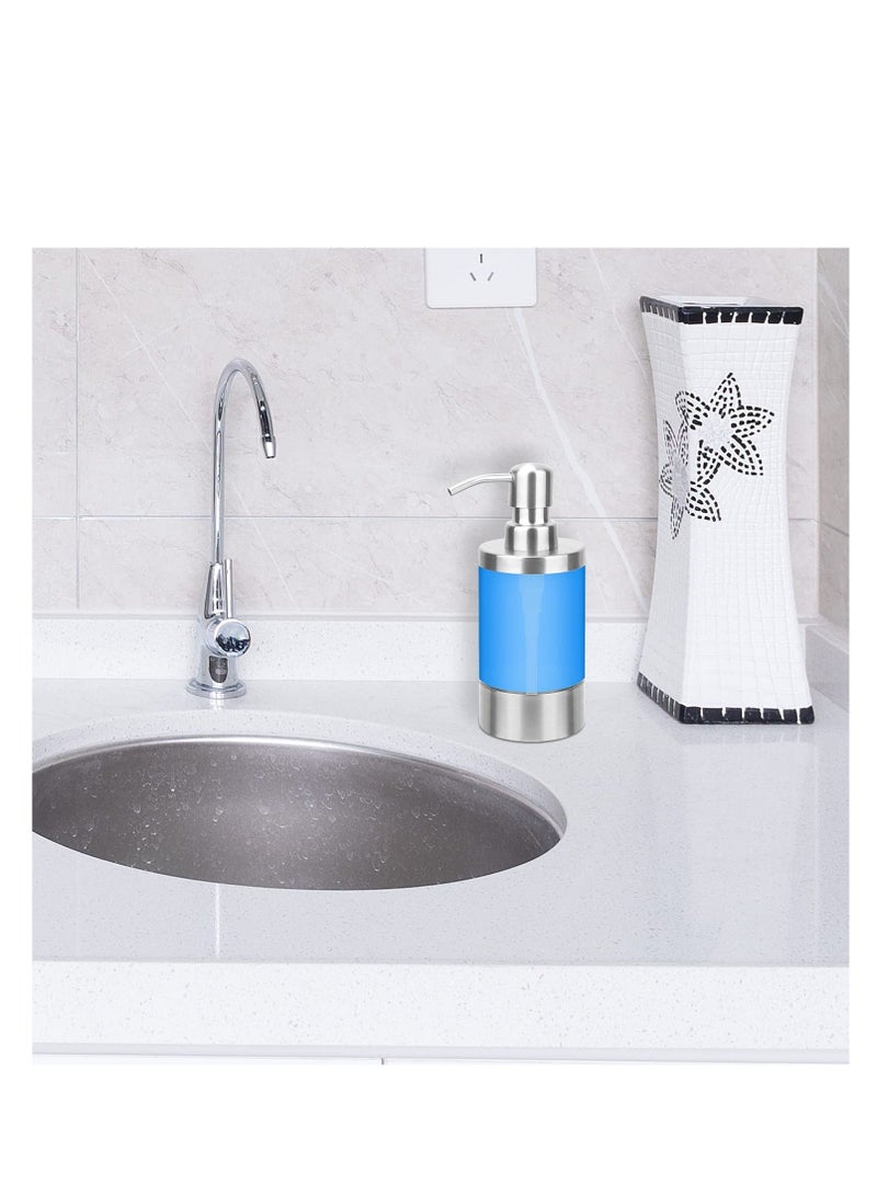 Clear Acrylic Stainless Steel Soap Dispenser, Bottle Washing Up Liquid for Kitchen, Bathroom, Toilet, Shopping Mall, Hotel 250ml - Image 4