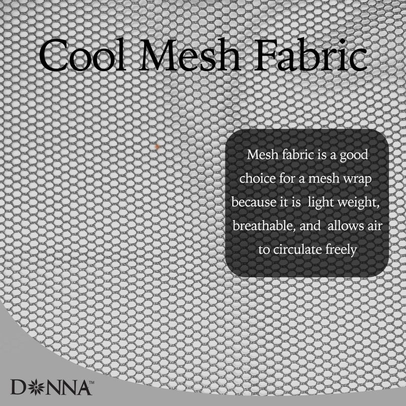 DONNA Argan Mesh Wrap Black Color 1PC - Face Wash Headbands for Women and Make up, Shower Cap - Image 5