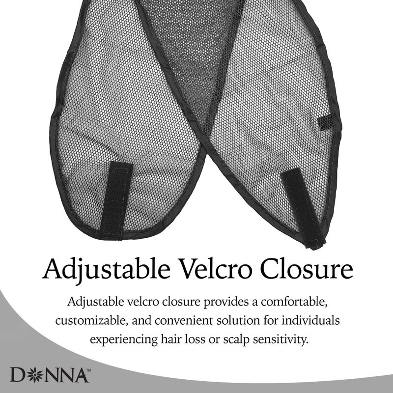 DONNA Argan Mesh Wrap Black Color 1PC - Face Wash Headbands for Women and Make up, Shower Cap - Image 4