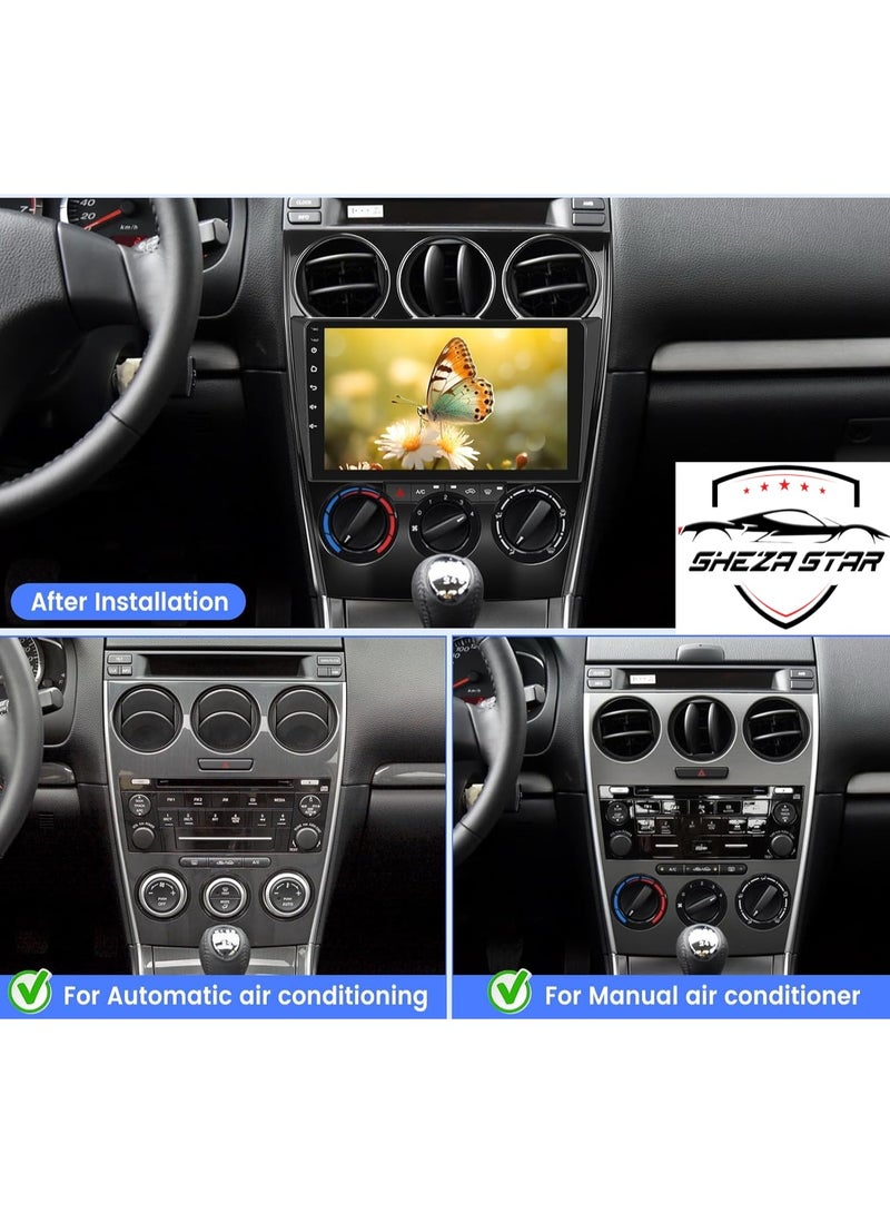 SHEZA STAR Android Car Stereo for Mazda 6 2004-2015 2GB RAM 32GB ROM Support Carplay, M-Link Wi-Fi BT, Radio GPS, 9 Inch IPS Touch Screen with AHD Camera Included - Image 2