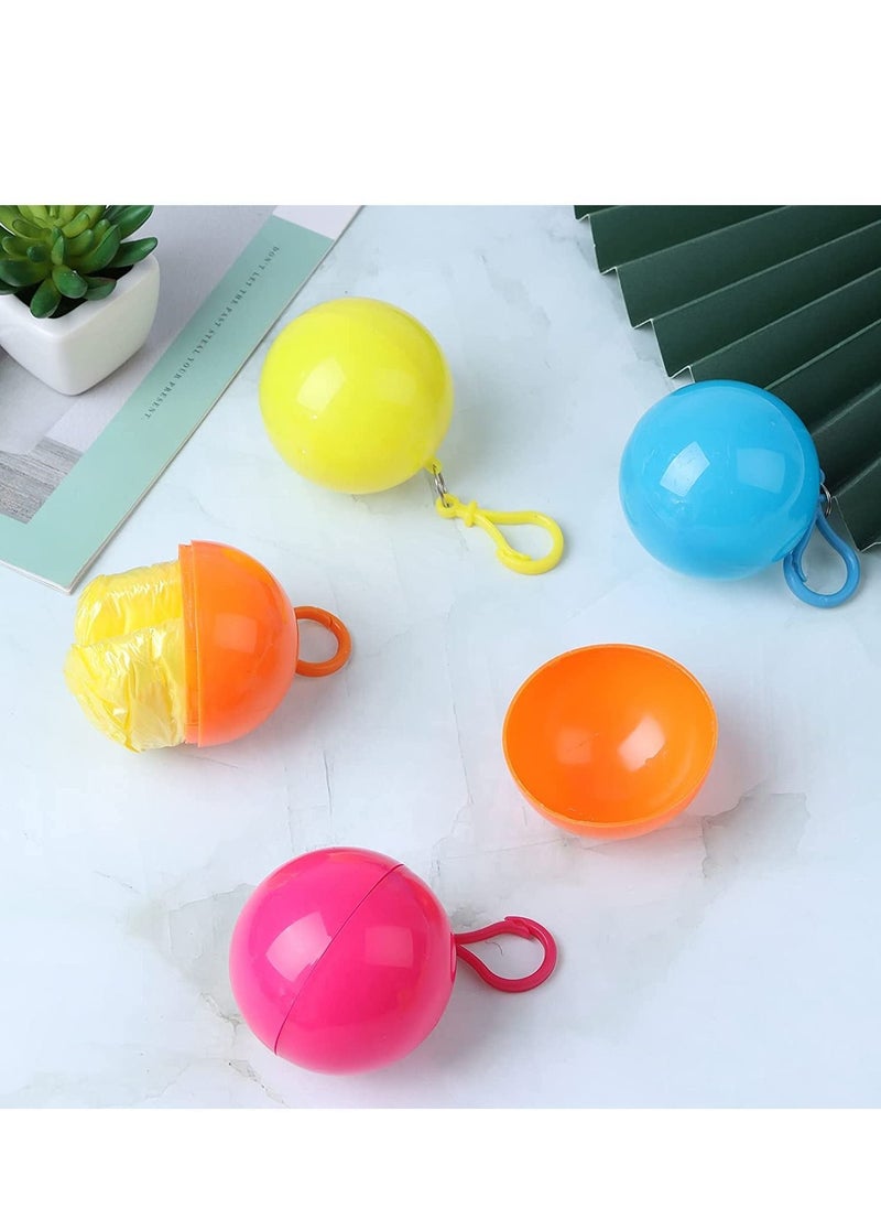 Y&D - Raincoat Rain Poncho For Adults Disposable Raincoats Easy Carry Keyring Ball Emergency With Hood And Elastic Cuff Sleeves Rainwear Hiking Camping Travel Outdoor 4 Pcs - Image 1