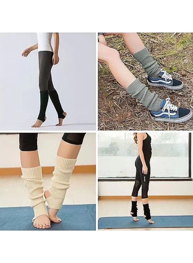 Generic Knitted Long Woman Yoga Socks Sport Leg Warmers Gym Fitness Dancing Female Girls Daily Wear Exercising Keep Warm Latin Dance  - Image 4