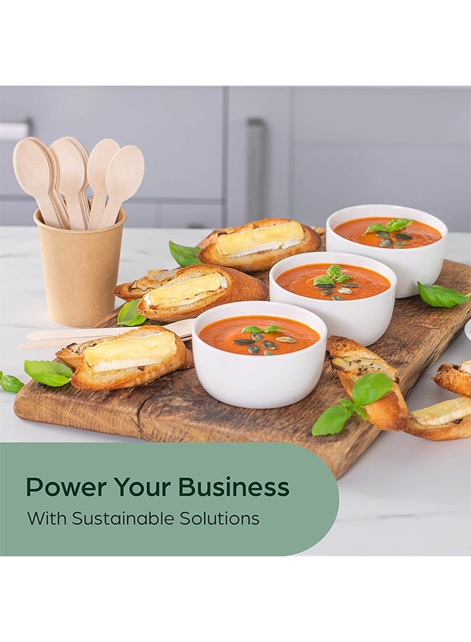 جولة الفرح ١٠ قطع من الشوك الخشبية و١٠ قطع من الملاعق الخشبية للاستخدام مرة واحدة، أدوات مائدة خشبية، أدوات طعام للاستخدام مرة واحدة، مناسبة للطعام والكعك والآيس كريم والحلويات، الحفلات، التخييم، وحفلات الزفاف. - Image 5