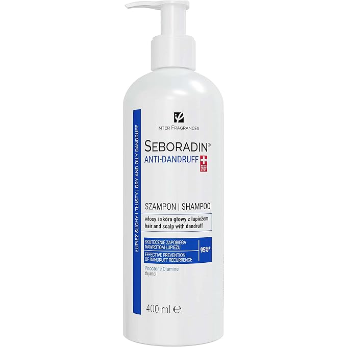 Seboradin Anti-Dandruff Anti-Dandruff Shampoo for Hair and Scalp with Dandruff Hair Treatment Intensive Hair Care Women Men Against Dandruff with Piroctone Olamine & Thymol 400 ml - Image 1