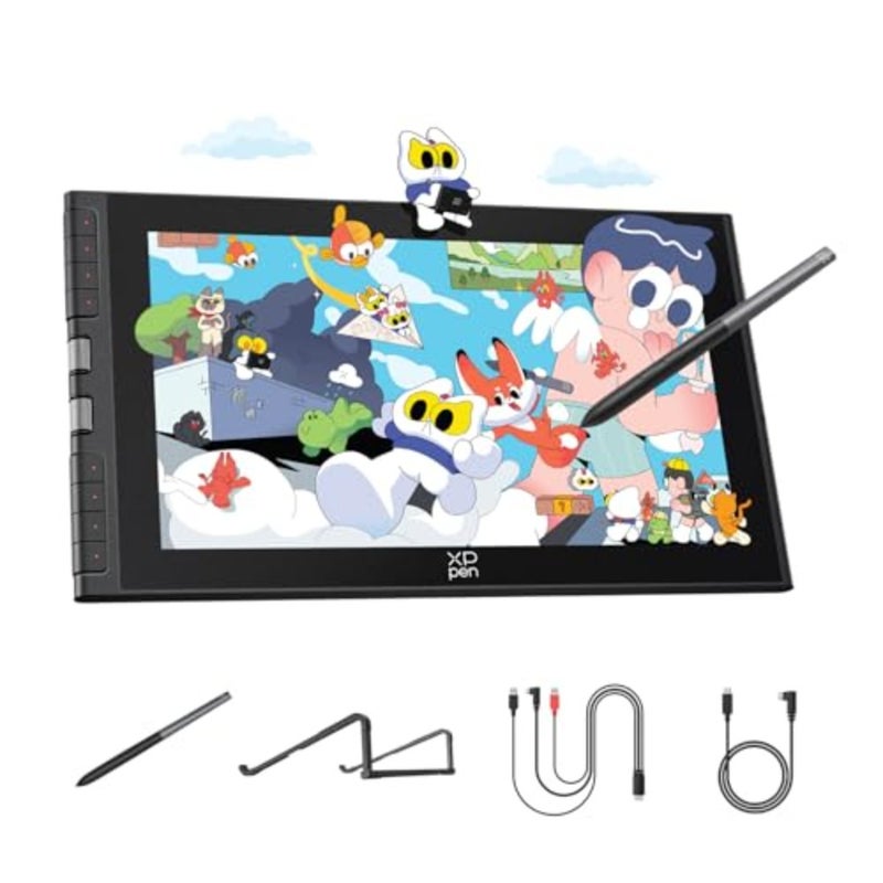 تابلت رسم Artist12 Gen3 11.9 مع شاشة X4 قلم 16K عجلات قرص ضغط + 8 مفاتيح AG محفور زجاجي محمول رسم فني متوافق مع Windows/macOS/Android/ChromeOS/Linux - Image 1