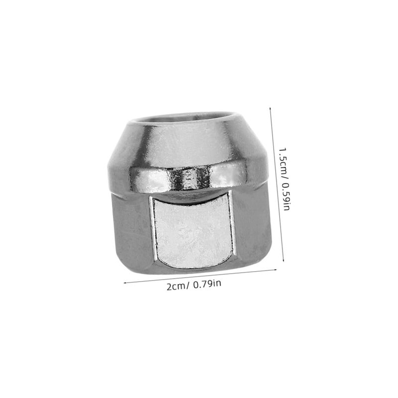 FUOYLOO 20pcs M12x1.5x21mm Automobile Flange Lug Nuts Wheel Nut Thread Replacement for Car Tire Accessories with Open End Cap Compatible with Aftermarket Wheels - Image 2