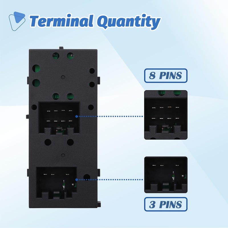 AiYiGu Power Window Control Switch Master Door Button Compatible with 2003-2008 Ford Crown Victoria/F150/Expedition, 06-08 Lincoln Mark LT, 03-08 Mercury Grand Marquis/Marauder Replace OEM 5L1Z14529AA - Image 4