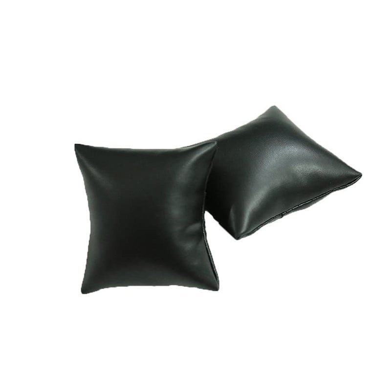 Natuworld 6Pcs Black PU Leather Small Bracelet Watch Pillow Bangle Cushions for Jewelry Displays Stand 3.15 x 3.54 inch - Image 2
