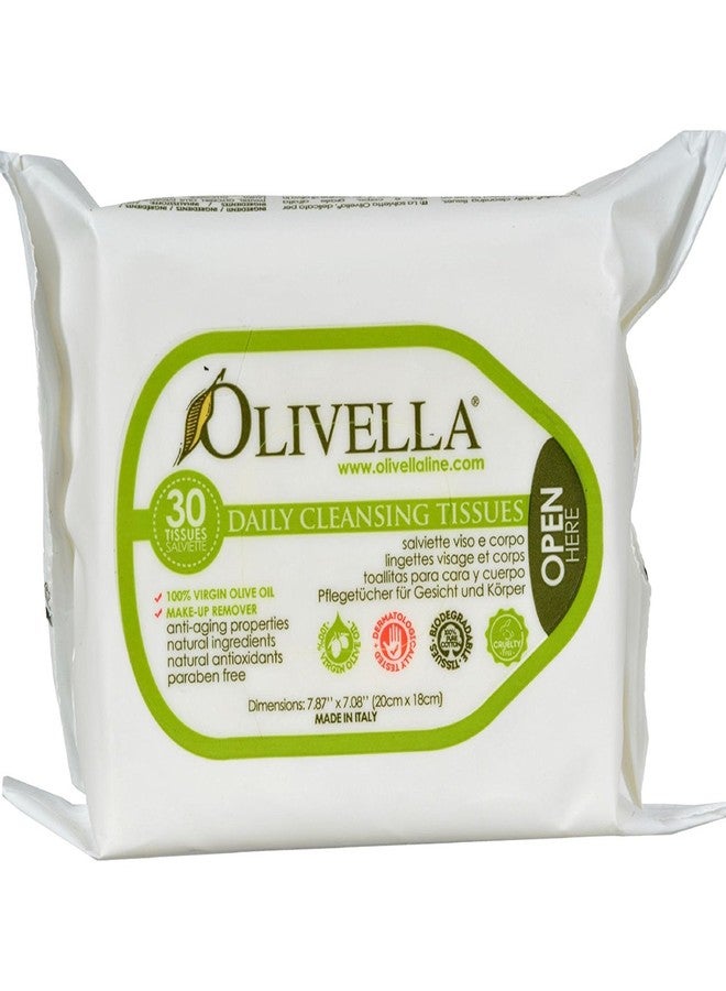 Olivella Facial Cleansing Tissues 30 Count (6 Pack)