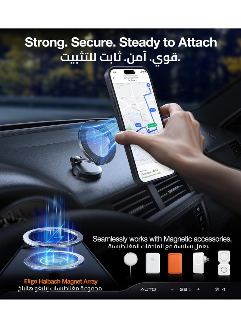 iPhone 16 Pro Max MagSafe Case, Magnetic Cover with Invisible Stand, Shockproof Protection Phone Shell, Matte Kickstand Back Cases for Apple 16 Pro Max 6.9 (2024) (Black) - Image 4