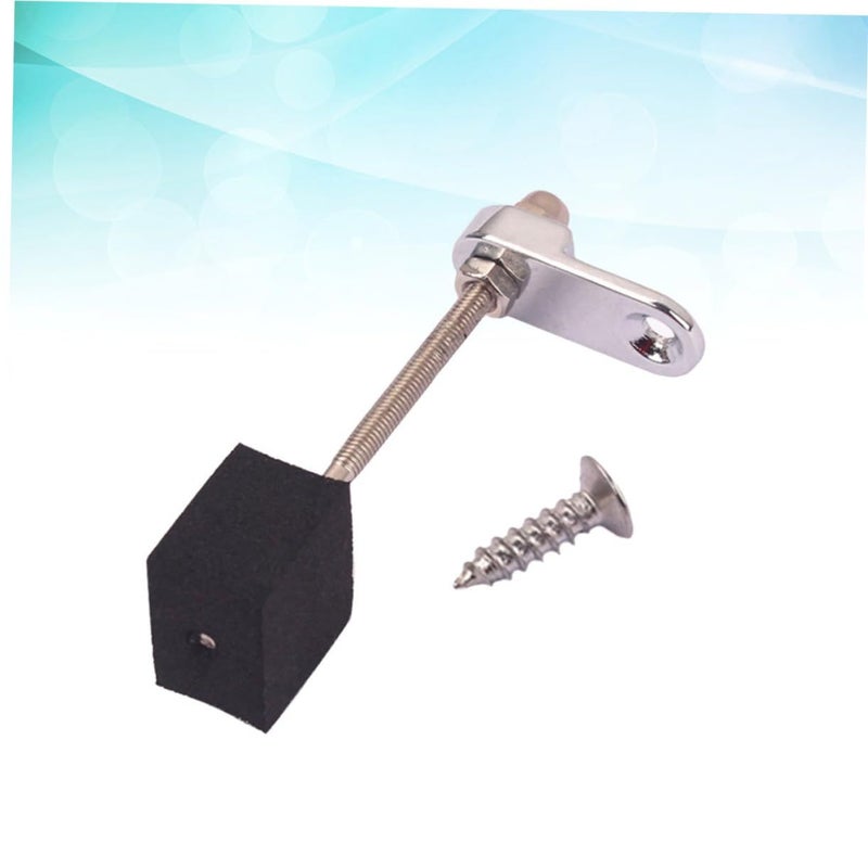 Electric Guitar Pickguard Mounting Bracket Square Black Cushion Support Silver 5 8X2 55X1 5cm - Image 3