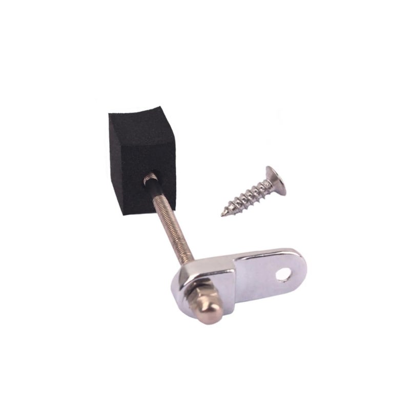 Electric Guitar Pickguard Mounting Bracket Square Black Cushion Support Silver 5 8X2 55X1 5cm - Image 4