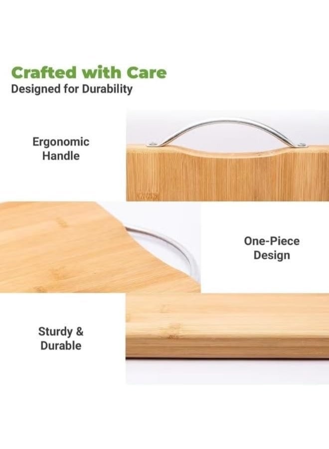 Eco-Friendly Bamboo Vegetable Cutting Board – Recyclable & Biodegradable, Durable 34x24cm - Image 3