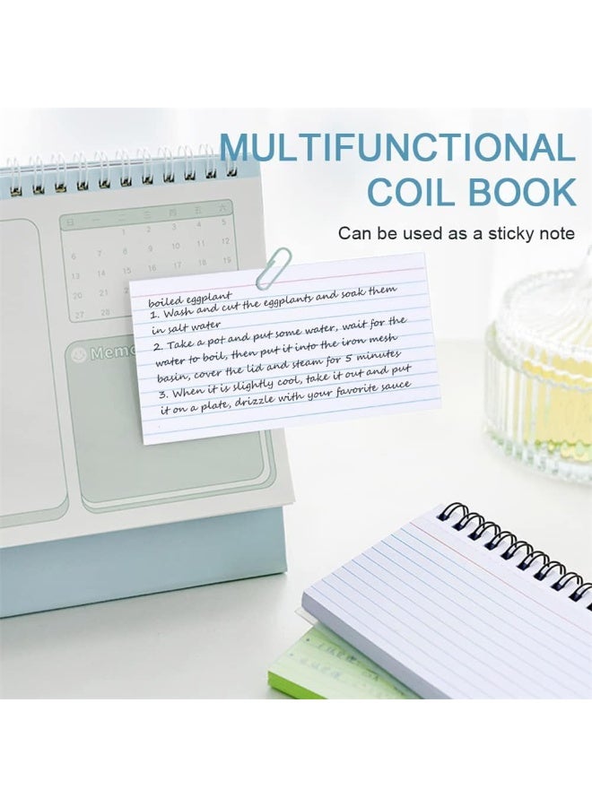 كيلا بطاقات فهرسة مخططة ملونة بألوان الربيع مع خطوط لولبية، بطاقات ملاحظات مسطرة، متعددة الألوان للتعلم في المنزل والمدرسة والمكتب، ذاكرة (12.5 × 7.5 سم، 5 ألوان، 5 قطع) - Image 2