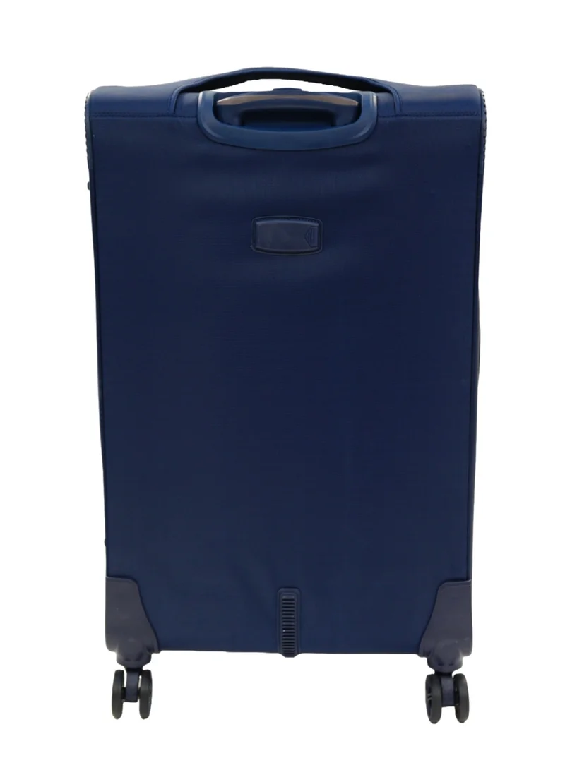 جيوردانو GIORDANO Jodo Series Check-In Large Suitcase Navy Blue, Soft Nylon Lightweight Durable Expandable 4 Wheels Luggage Trolley Bag 28" With Secure TSA Combination Lock.