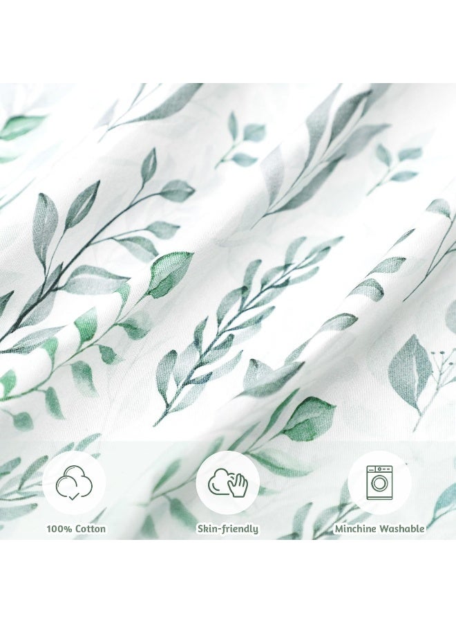 DILIMI Baby Lounger Cover, Cotton Baby Nest Replacement Cover for Girls Boys, Soft Breathable Reversible Newborn Lounger Cover, Green Leaf (Only Cover) - Image 3