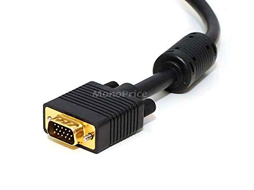 Monoprice Monitor Cable 3 Feet Black Super VGA Male to Male with Ferrites Gold Plated - Image 3