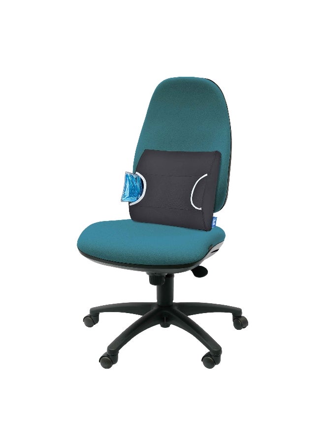Contour Orthopaedic Design Warm Cool Lumbar Support Cushion with Gel Pack Black 9 x 5 Inch 30-035R  - Image 3