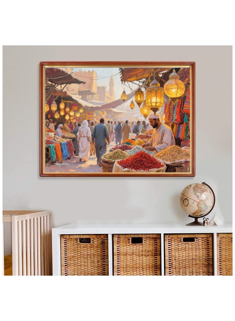 1000 pieces of Monet oil painting style Dubai spice market puzzle - colorful artistic experience - Image 3