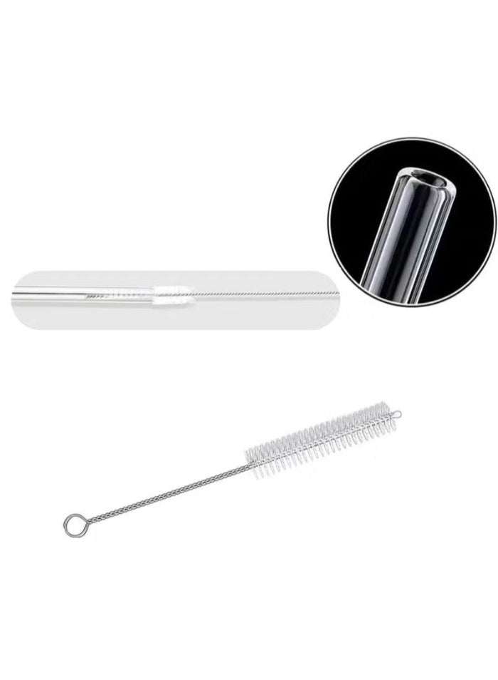 10 Pcs Glass Straws Shatter Resistant 4 Inch Short Reusable Glass Straw With Cleaning Brush Dishwasher Safe Drinking Straws Perfect For Smoothies Coffee Juice Clear - Image 4