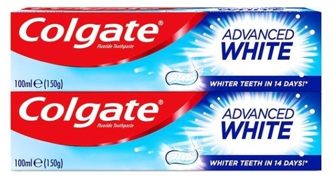 Colgate Advanced Whitening Toothpaste For Whiter Teeth, Pack Of 2, 2X100ml