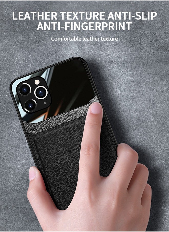 GROIC - iPhone 14 Pro Max Case 6.7 Inch, Luxury Leather Case, Leather Back Cover, Tempered Glass Cover, Anti-Slip, Anti-Fingerprint, Shockproof Protector iPhone 14 Pro Max Cover - Image 1