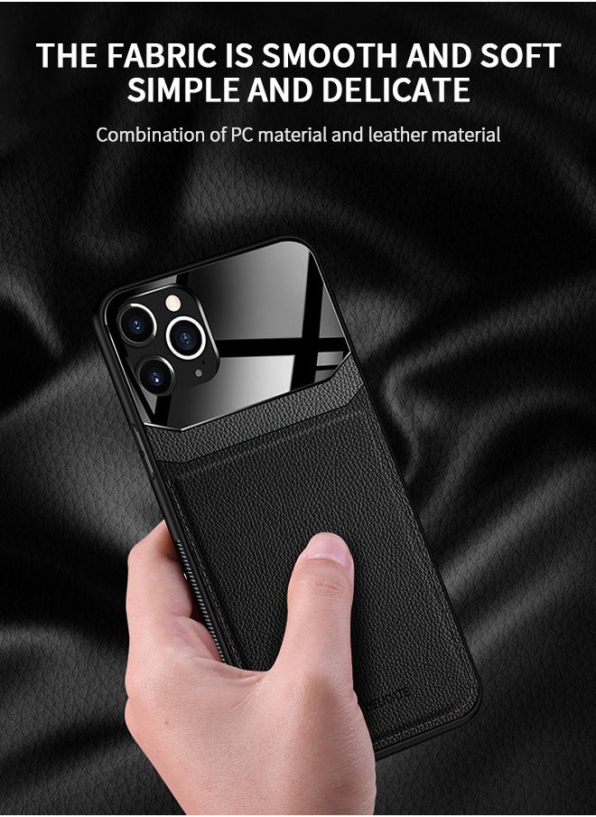GROIC - iPhone 14 Pro Max Case 6.7 Inch, Luxury Leather Case, Leather Back Cover, Tempered Glass Cover, Anti-Slip, Anti-Fingerprint, Shockproof Protector iPhone 14 Pro Max Cover - Image 1