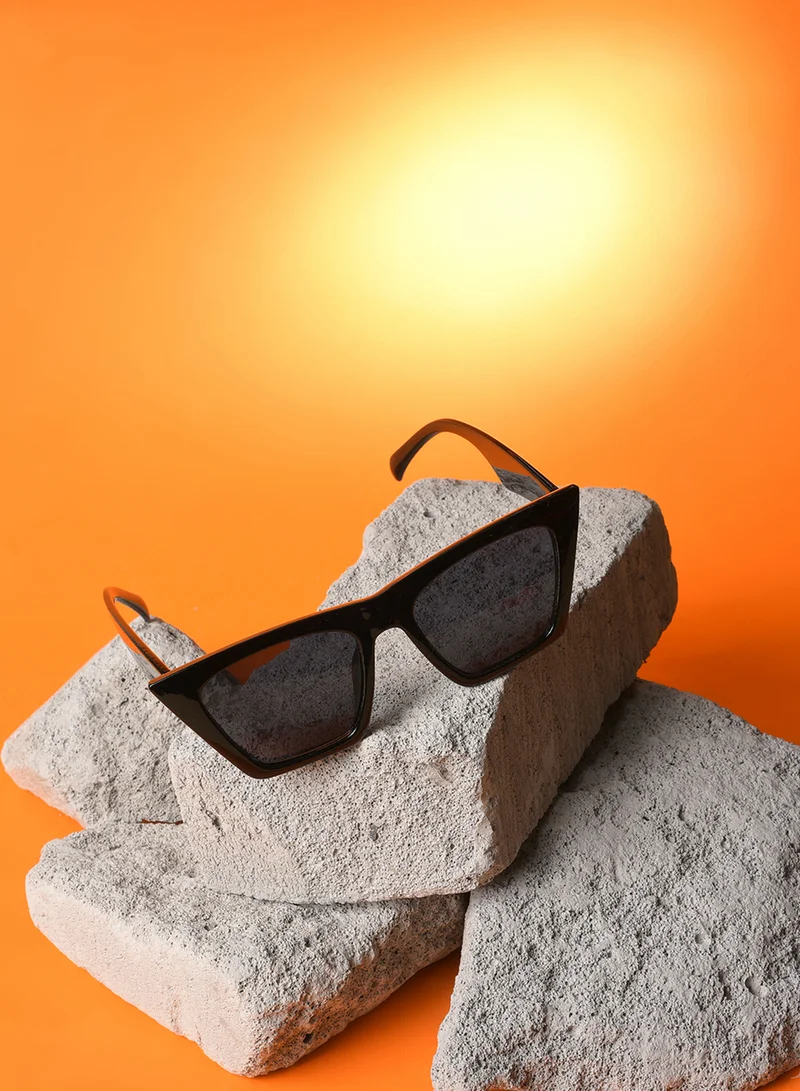 Haute Sauce Black Lens Black Butterfly Sunglasses