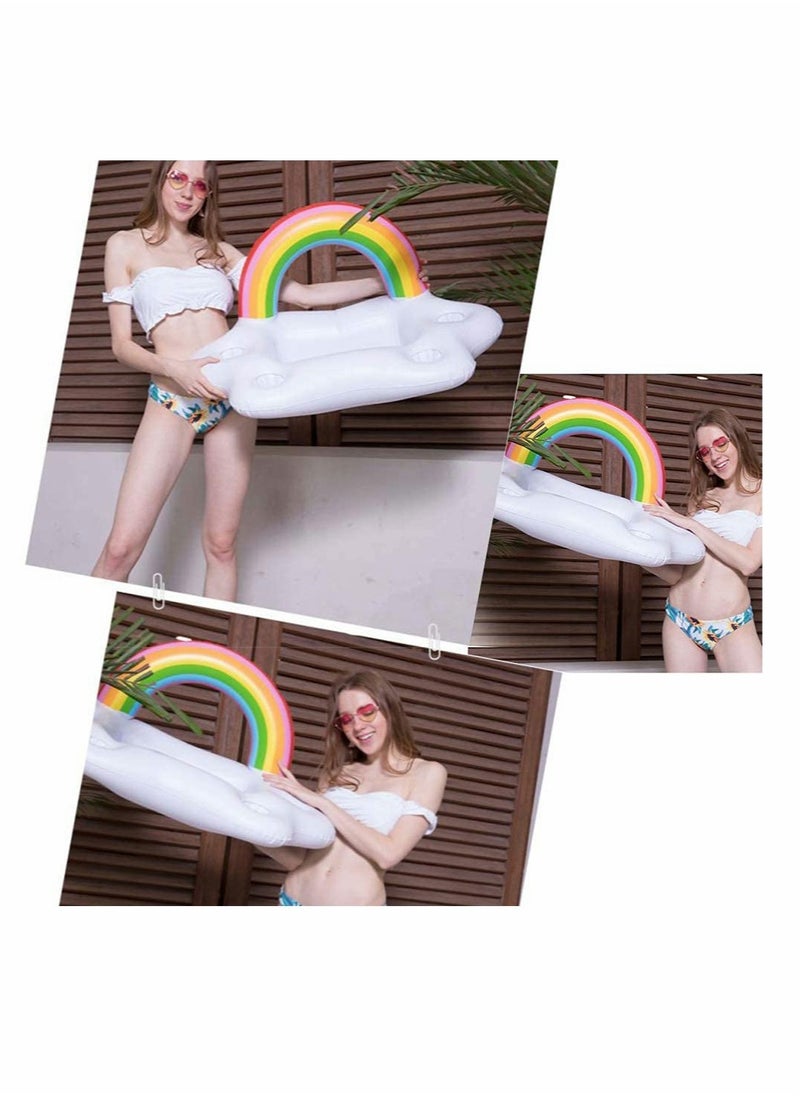 SYOSI - Inflatable  Cloud Drink Float, Large Capacity Pool Cooler Drink Holder Floating Beverage Salad Fruit Serving Bar Pool Float Party, Water Fun Decorations and Pool Toys for Adults and Kids - Image 1