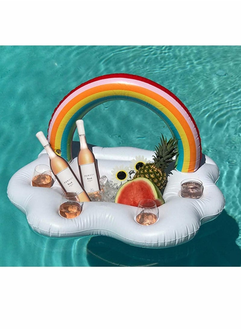 SYOSI - Inflatable  Cloud Drink Float, Large Capacity Pool Cooler Drink Holder Floating Beverage Salad Fruit Serving Bar Pool Float Party, Water Fun Decorations and Pool Toys for Adults and Kids - Image 1