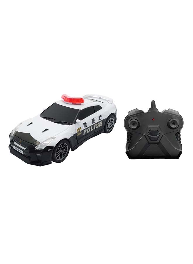 D-Power سيارة RC شرطة طوكيو GT-R مقياس 1:32 - بيضاء | سيارة دورية تحكم عن بعد مع وحدة تحكم 2.4GHz - Image 1