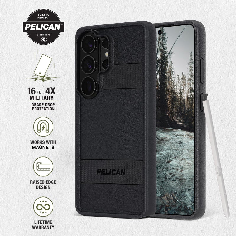 Pelican Protector Samsung Galaxy S26 Ultra Case [Magnetic and Wireless Charging] Rugged Phone Cover with 16ft Military-Grade Drop Protection - Heavy Duty Case for Samsung Galaxy S26 Ultra 6.9" - Black - Image 3