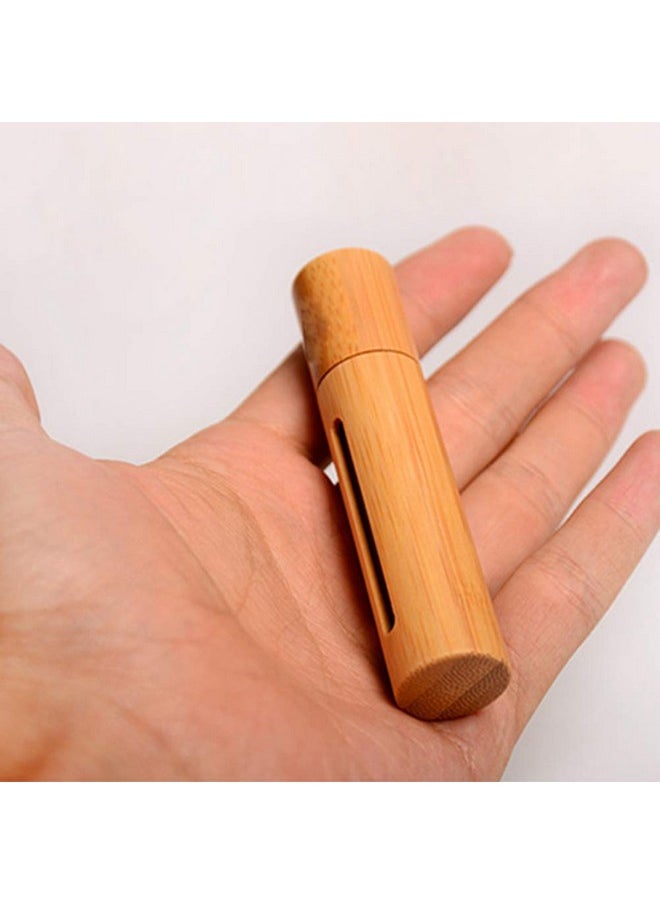 Teensery 2 Pcs 10Ml Bamboo Roller Bottles Empty Refillable Essential Oil Rollon Bottle Cosmetic Storage Vial Container With Stainless Steel Roller Ball And Window For Essential Oil  - Image 4