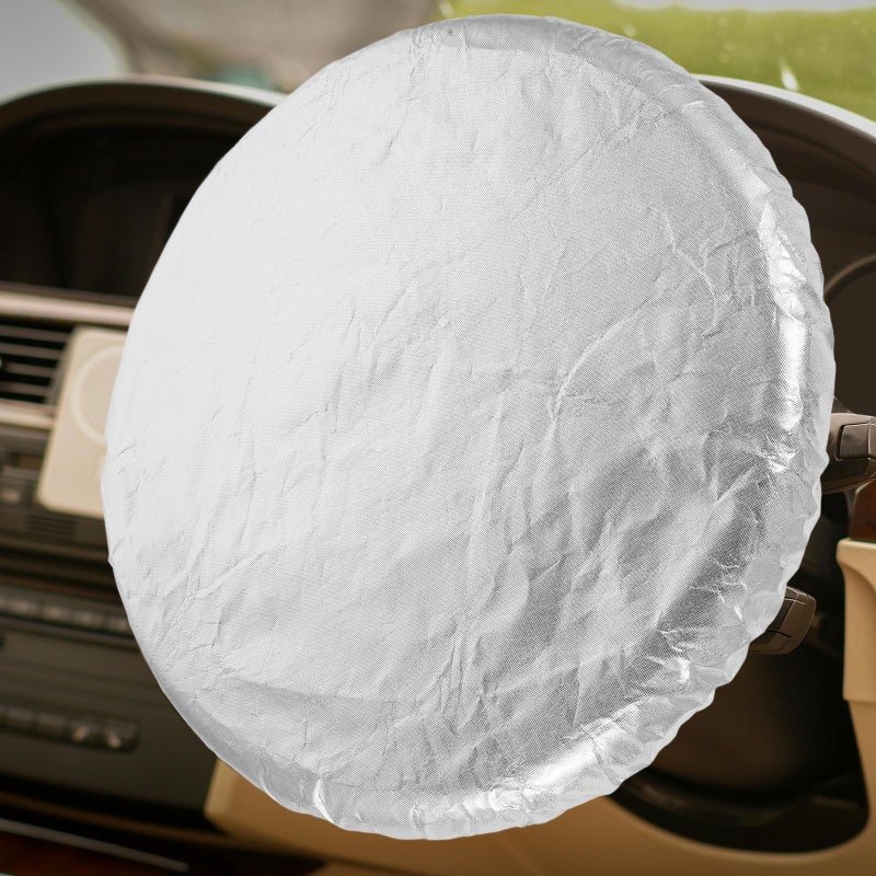 🚗 غطاء عجلة قيادة عاكس للعزل الحراري بتصميم متين - Image 5