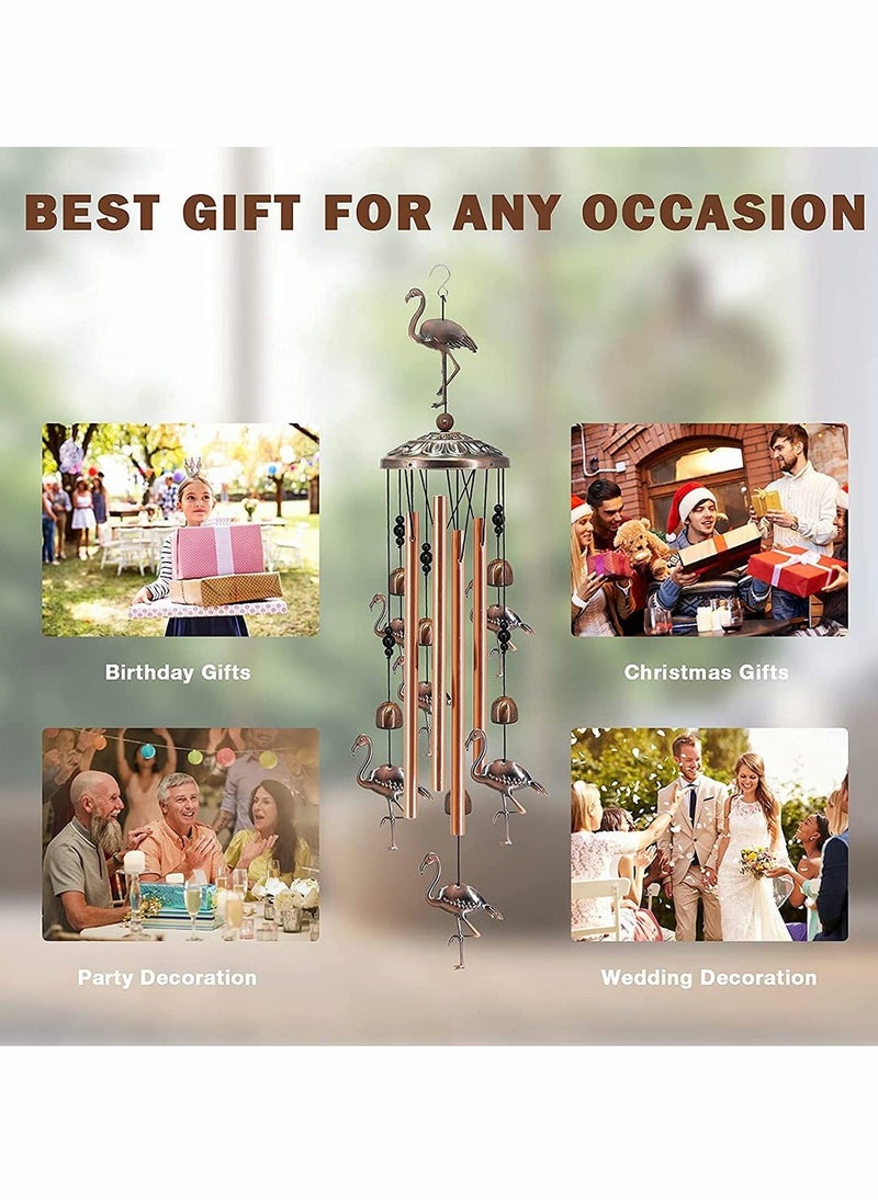 Generic Wind Chimes for Outside, Bird Windchime Deep Tone with Metal Tubes and Hanging Hook Outdoor Decor for Garden Patio Wind Bell (Bronze)  - Image 5