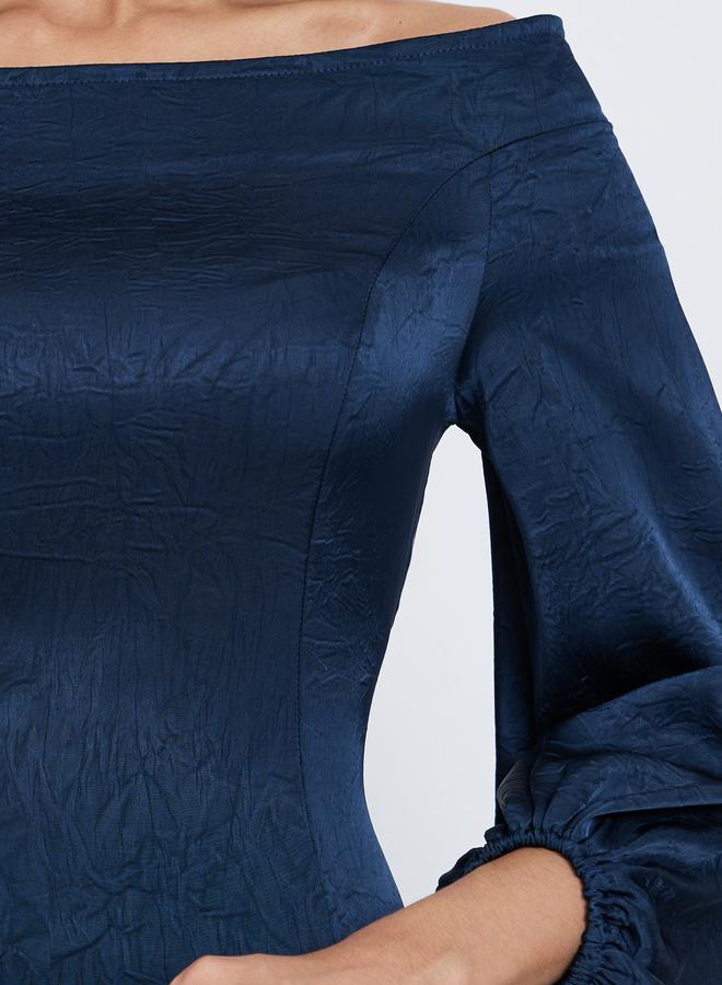 ستايلي فستان سهرة طويل بأكتاف مكشوفة - Image 3