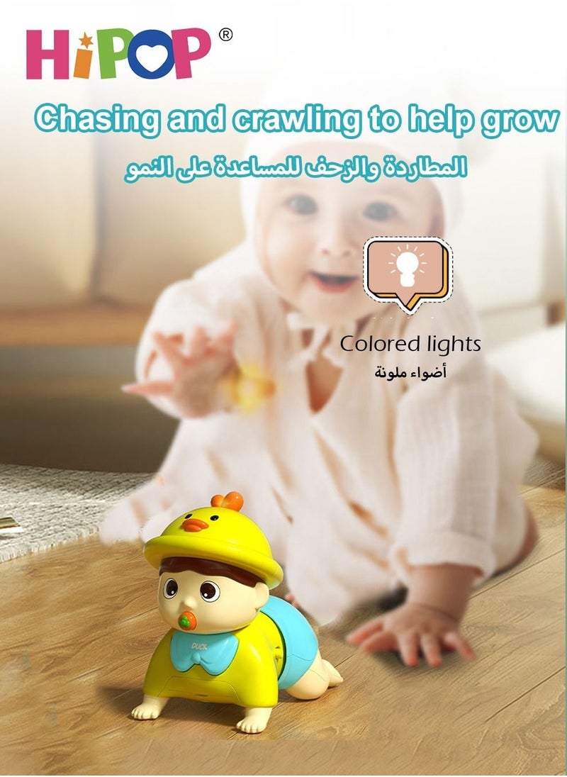 HIPOP - Baby Toys Musical Crawling Baby Toys, Electric Crawling Infant Toys, Early Learning Educational Toy , Infant Tummy Time Toys for 18 Months - Image 1