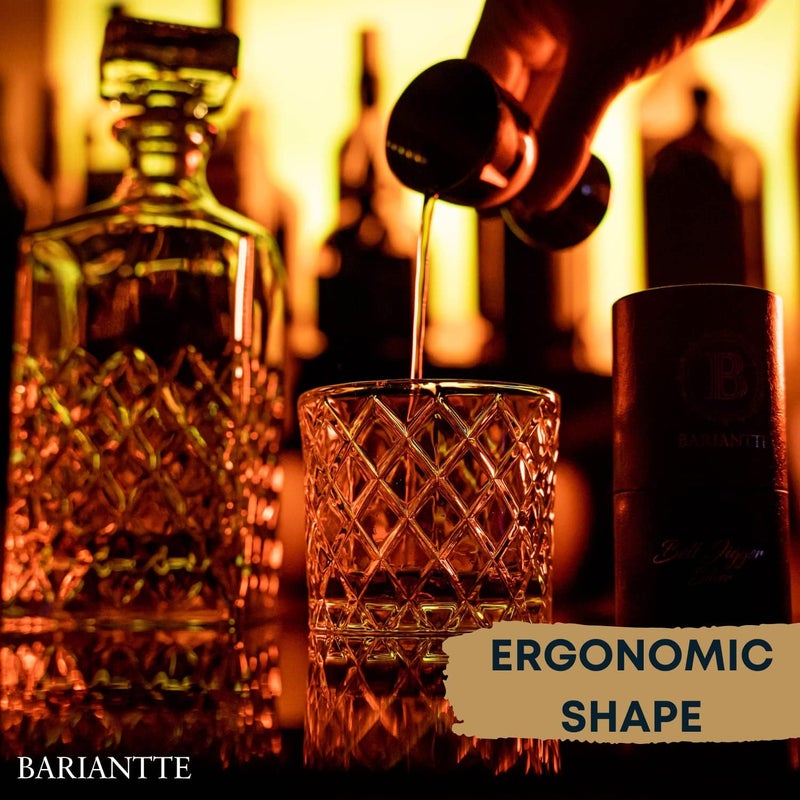 B BARIANTTE BARIANTTE Silver Bell Double Jigger - Premium Cocktail Measure, 2 oz & 1 oz, Mirror Finish Bar Jigger - Image 5