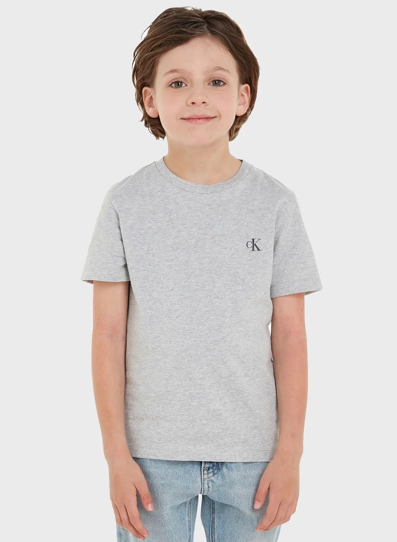 Calvin Klein Jeans Kids 2 Pack Crew Neck T-Shirt