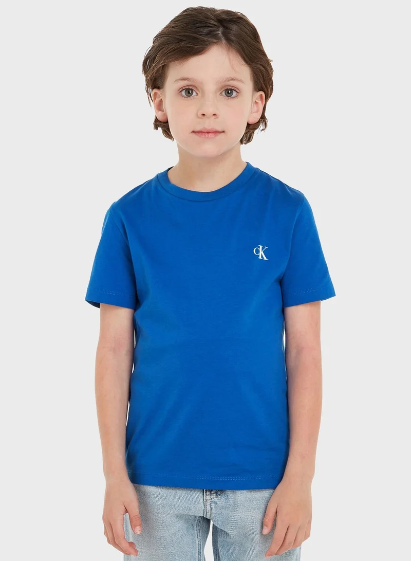 Calvin Klein Jeans Kids 2 Pack Crew Neck T-Shirt